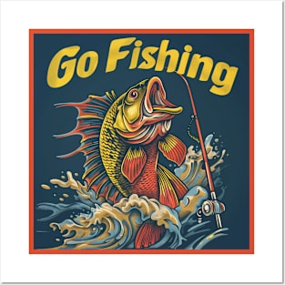 Fishing t-shirt Posters and Art